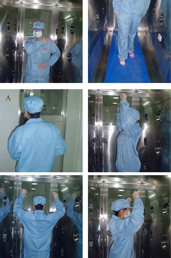 使用前應(yīng)檢查風(fēng)淋室的外觀是否完好，電氣系統(tǒng)是否正常，氣簾是否運(yùn)行順暢。